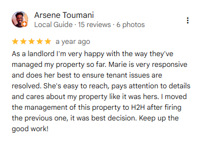 Google Review - Arsene - March 2025