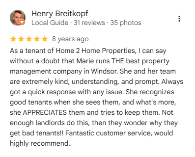 Google Review - Henry - 2018