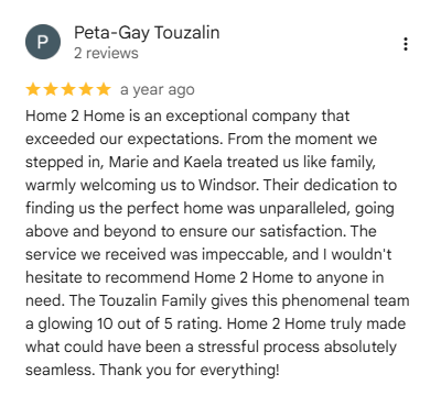 Google Review - Peta-Gay - February 2025