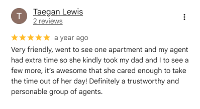 Google Review - Taegan - 2025